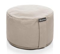 BODYMATE Coussin de méditation & Yoga (zafu) surélevé H20 cm Ø31 cm - Rembourrage en Coques de Sarrasin, Housse 100% Coton - Lavable en Machine