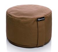 BODYMATE Coussin de méditation & Yoga (zafu) surélevé H20 cm Ø31 cm - Rembourrage en Coques de Sarrasin, Housse 100% Coton - Lavable en Machine