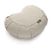 BODYMATE Coussin de Yoga/méditation Demi-Lune L42 cm x l30 cm x h15 cm - Housse 100% Coton Lavable en Machine - Rembourrage en Coques de Sarrasin - Divers Coloris