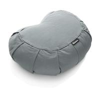 BODYMATE coussin de yoga/méditation demi-lune L42 cm x l30 cm x h15 cm - Housse 100% coton lavable en machine - Rembourrage en coques de sarrasin - Divers coloris