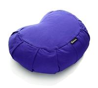 BODYMATE Coussin de Yoga/méditation Demi-Lune L42 cm x l30 cm x h15 cm - Housse 100% Coton Lavable en Machine - Rembourrage en Coques de Sarrasin - Divers Coloris