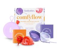 Bodyotics Comfyflow Pack Cup Menstruelle et Disque Menstruel Sac Inclus | Cup menstruelle et disque menstruel réutilisables, ficelle et anneau pour un retrait facile, sac de transport inclus