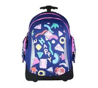 Sac à dos scolaire à roulettes doodle multicolore TU