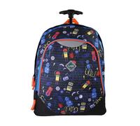 Bodypack - Sac à Dos à Roulettes Recyclé Robot - 2 Compartiments - Poches Multiples - Dos Mousse - Roues Lumineuses -...