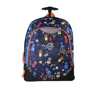 BODYPACK - Sac à Dos à Roulettes Recyclé Robot - 2 Compartiments - Poches Multiples - Dos Mousse - Roues Lumineuses - Garçon - Sac à dos Scolaire Primaire