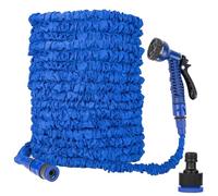 Bodyplus Tuyau d'arrosage extensible de 30 m - Tuyau d'arrosage flexible anti-torsion avec pistolet pulvérisateur 7 fonctions, convient pour le jardin, le lavage de voiture et la terrasse (bleu, 30 m)