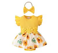 Bodys pour Bébé Barboteuse Une pièce Ensemble de Body col Rond imprimé Mignon Cadeau Naissance Nouveau-né Unisexe