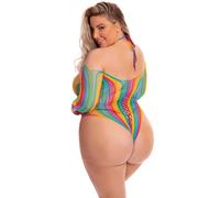 Bodysuit À Manches Longues Multicolore - Taille Reine - Arc-En-Ciel