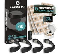 Bodytecni® Bande Nasale Magnétique PRO Edition | Megapack 120 Patchs + Boîte de Rangement | Dilatateur Nasal Anti-Ronflement pour Mieux Dormir et Respirer | Adhérence Maximale pour Sport et Sommeil