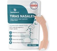 Bodytecni® MEGAPACK 200 Bandelettes Nasales Premium Extra Résistantes | Bandes Nasales Anti-Ronflement | Nasal Strips for Sleep| Bande Nasale pour le Sommeil | Bandelette pour Améliorer la Respiration