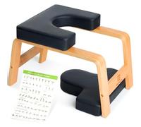 BODYWAKER Banc de yoga, chaise de yoga pour entraînement d'équilibre, renforcement de la force abdominale, chaise à l'envers pour la relaxation, chaise d'inversion pour salle de sport à domicile (bois