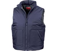 Bodywarmer de travail Result DOUBLÉ POLAIRE Bleu Marine XL
