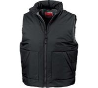 Bodywarmer de travail Result DOUBLÉ POLAIRE Noir L