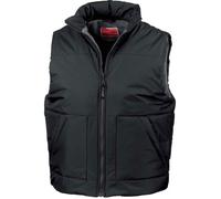Bodywarmer de travail Result DOUBLÉ POLAIRE - Noir L