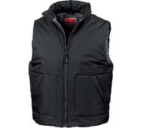 Bodywarmer de travail Result DOUBLÉ POLAIRE Noir XXL