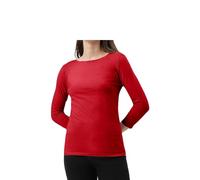 BODYWEAR LTD - T-shirt à manches longues et col rond pour femme - Élégant et polyvalent - Tenue décontractée - Coupe décontractée - Confort quotidien - Indispensable pour toutes les saisons, Rouge,