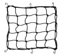 BODZWI Filet Moto Bagage 40x40cm, Filet Araignée Élastique avec 6 Crochets pour Casque, Scooter, Vélo, VTT, Filet de Rangement et d'Arrimage Noir