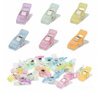 BODZWI Lot de 100 Pinces Couture Multicolores pour Tissu - Accessoires de Mercerie Indispensables, Clips de Fixation en Plastique pour Patchwork et Quilting, Alternative Sécurisée aux Épingles