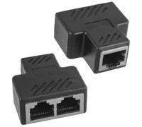 BODZWI Répartiteur RJ45 1 Entrée 2 Sorties, Doubleur RJ45 pour Connexion Internet Simultanée, Multiprise Ethernet Adaptateur Compatible avec Câbles Cat5/Cat5e/Cat6/Cat7, Lot de 2