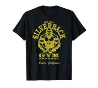 BOEC Gear T-Shirt Homme Fitness Gym Muscle Noir S Manche Courte Classic Col Rond Coupe Reguliere Silverback Vêtements de gym Musculation Venice Beach
