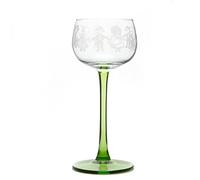 Böckling 6 Verres à Vin d'Alsace décor FARANDOLE en Verre, Conique, 150 Millilitres, Réutilisable, Clair, Cylindrique, Maison, Uni, Adulte