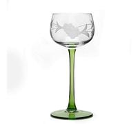 Boeckling - Lot DE 6 Verres A VIN D'ALSACE Tailles Pied Vert 4 GRAPPES - BOECKLING
