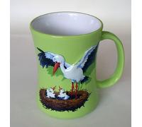 Böckling Mug en céramique Cigogne Vert