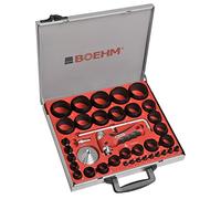BOEHM - Coffret d'Emporte-Pièces Découpe-Joint - Avec Poignée Anti Vibration, Cutter Circulaire Ø 420mm, Mandrin et Pointe de Centrage - Fabriqué en France - 34 Emporte-Pièces, 2-60mm