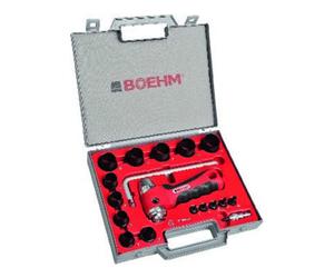 boehm Jeu d'outils de poinçonnage d'anneaux Boehm complet dans un récipient, plage de poinçonnage : 3-30mm Quantité:1