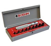BOEHM JLB210 Jeu de fers à percer - 1 pince de serrage + 9 fers à percer Ø 2-10mm