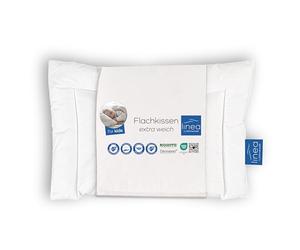Böhmerwald 169600-39 Coussin plat pour enfant avec duvet et plumettes 40 x 60 cm (Blanc)