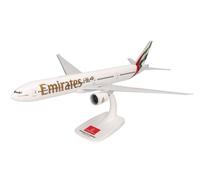 Herpa modèle d’Avion Snap-Fit Emirates Boeing 777-300ER - Nouvelles Couleurs 2023, Miniature à l’échelle 1:200, pièce de Collection, modèle avec Support, Plastique