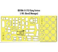 Boeing B-17g Flying Fortress (Pour Maquettes Monogram Et Revell) (Fait À Partir De Bande Jaune De Kabuki Japonais)-Eduard