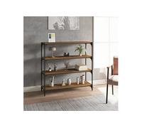 vidaXL Bibliothèque Chêne fumé 100x33x100cm Bois d'ingénierie et acier 819359