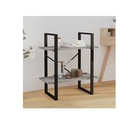 Boekenkast 60x30x70 cm bewerkt hout grijs sonoma eikenkleurig821307