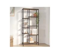 Vidaxl Étagère À Livres 80x30x180 Cm Acier Et Bois D'ingénierie Multicolore