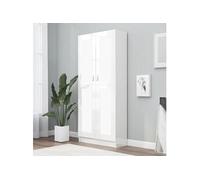 vidaXL Boekenkast 82,5x30,5x185,5 cm bewerkt hout hoogglans wit802738 Blanc G
