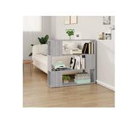 Boekenkast/kamerscherm 100x24x94 cm grijs sonoma eikenkleurig826648