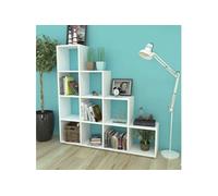 Boekenkast/presentatiemeubel trapvormig 142 cm wit242550
