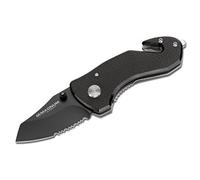 Böker Magnum Noir Rescue Couteau de Sauvetage Aluminium Acier Inoxydable 5.3 cm 14 cm 85 g 440 A