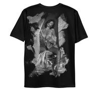 BOÉLL Cany-Amel T-shirt pour homme de qualité supérieure avec déclaration, force et respect, coupe régulière, respirant, B&w, M