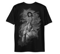 BOÉLL T-shirt pour homme Ari Any - Haut de gamme pour homme avec déclaration, force et respect, coupe régulière, respirant, Noir | B&w, M