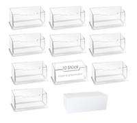 BOELLRUNO 10 Pcs Porte Cartes de Visite en Acrylique Pour Cartes de Visite Cartes de Visite Support de Table pour Bureau Collection (10)