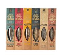 Boemy Encens biologiques Lot de 6 Encens Naturels Herbes de Boemy - Parfums Variés: Myrrhe, Cannelle, Palo Santo, Vanille, Romarin, Bois de Santal Jasmin - Aromathérapie et Bien-être