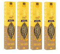 Boemy Lot de 4 encens naturels Herbio Palo Santo 20 g c/u - Aromathérapie purifiante - Nettoyage énergétique et bien-être spirituel - Écologique et artisanal, avec sceau Ecocert