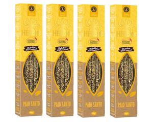 Boemy Lot de 4 encens naturels Herbio Palo Santo 20 g c/u - Aromathérapie purifiante - Nettoyage énergétique et bien-être spirituel - Écologique et artisanal, avec sceau Ecocert