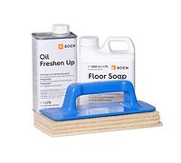 Boen Parquet - Boen Oil Freshen up - Incolore 1 l - 1 x porte-dosettes, 4 x tampons de laine, savon Boen Floor Soap 1 l