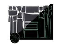 BOENMO Nonuinz Tapis Fente Porte pour N&issan pour Serena C26 2010-2014 2015 2016 Tapis Porte Intérieur Porte-gobelet Tapis Antidérapant sous-Verre en Caoutchouc (Color : 2)