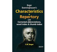 Boenninghausen's Characteristics Materia Medica & Repertory With Word Index: With Corrected & Revised Abbrrevations & Word Index