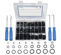 Boeray Lot de 740 joints toriques en caoutchouc nitrile NBR de 24 tailles avec crochets et crochets pour robinet, plomberie et réparation automobile, diamètre extérieur 6 mm-28 mm, épaisseur 1,5 mm,